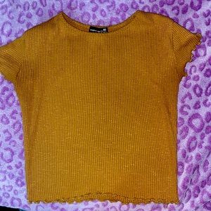 Butterscotch Yellow Crop-Top, Brand: POPULAR21.